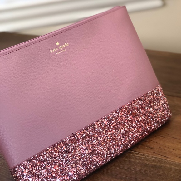 NWT kate spade Greta Court Ina Glitter clutch - Picture 5 of 5